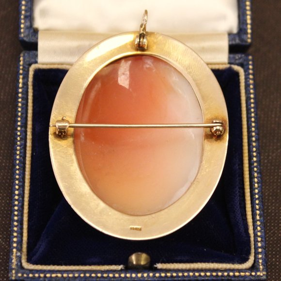14ky Cameo with Seed Pearls - Picture 4 of 6